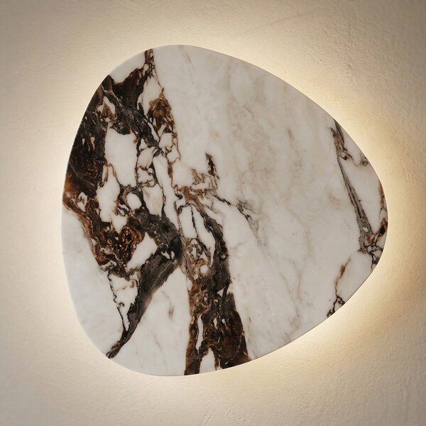 Viokef Lampă de perete Rock LED, piatră artificială, alb, Alb, Camera de zi / sufragerie, Plastic
