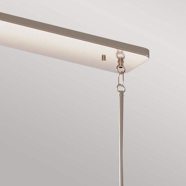 Quintiesse Lampă suspendată Kimrose, 10 lumini, nichel lustruit, reglabil, Metalic, Camera de zi / sufragerie, Metal