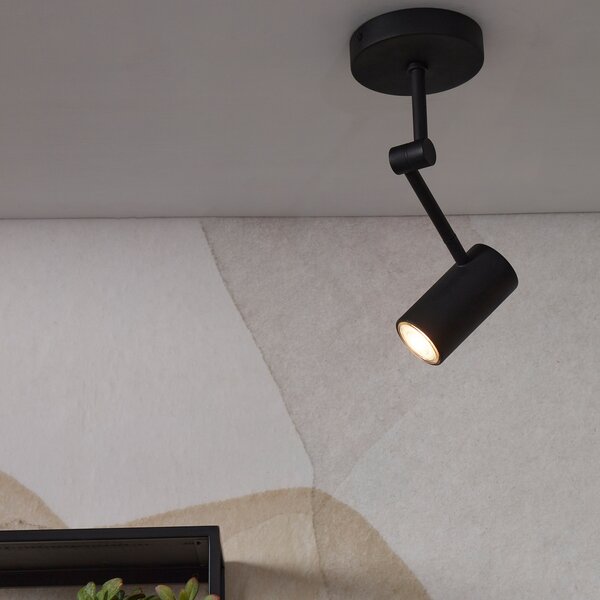 IT´S ABOUT ROMI IT'S Spot de plafon Montreux, negru, reglabil, reglabil, Negru, Studiu / Birou, Metal, Modern