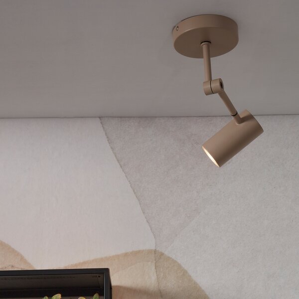 IT´S ABOUT ROMI IT'S Spot de plafon Montreux, nisip, reglabil, reglabil, Bej, Studiu / Birou, Metal, Modern