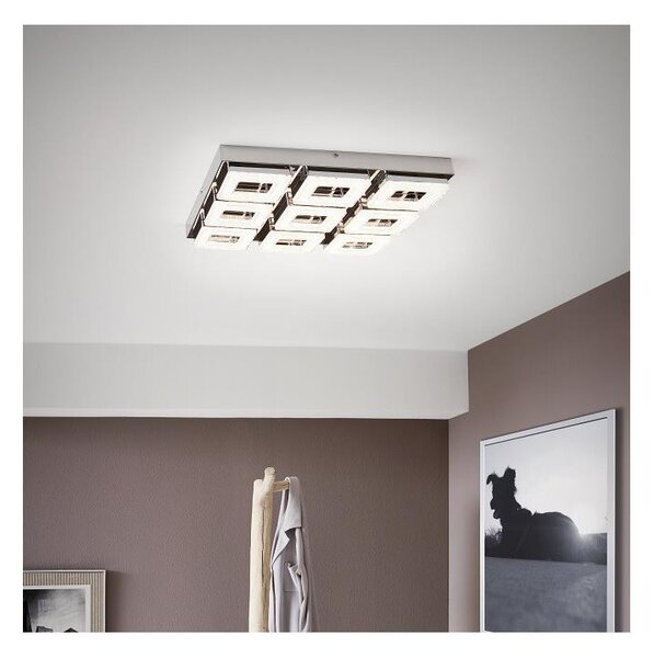 Eglo 95658 - Plafonieră cu cristale FRADELO 9xLED/4W/230V
