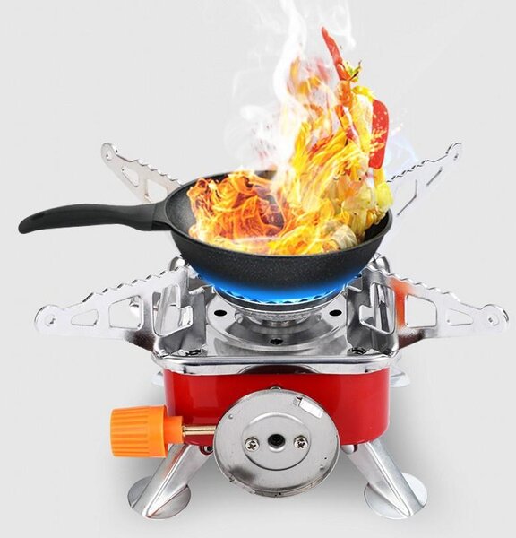 Aragaz portabil pentru camping, aprindere automata + rezerva cadou