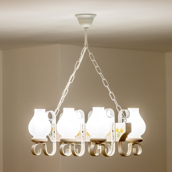 Brilagi - Candelabru cu lanț QUEEN 6xE14/40W/230V fag/crem