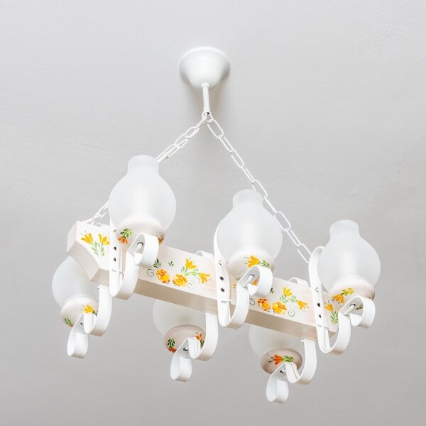 Brilagi - Candelabru cu lanț QUEEN 6xE14/40W/230V fag/crem