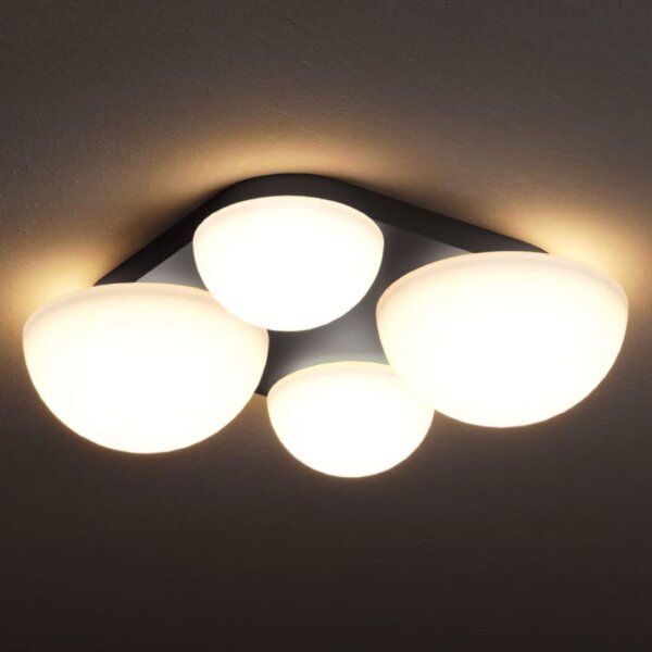 Redo 01-4333 - Plafonieră LED LUMIEN 4xLED/26W/230V 2700/3000K CRI90 neagră