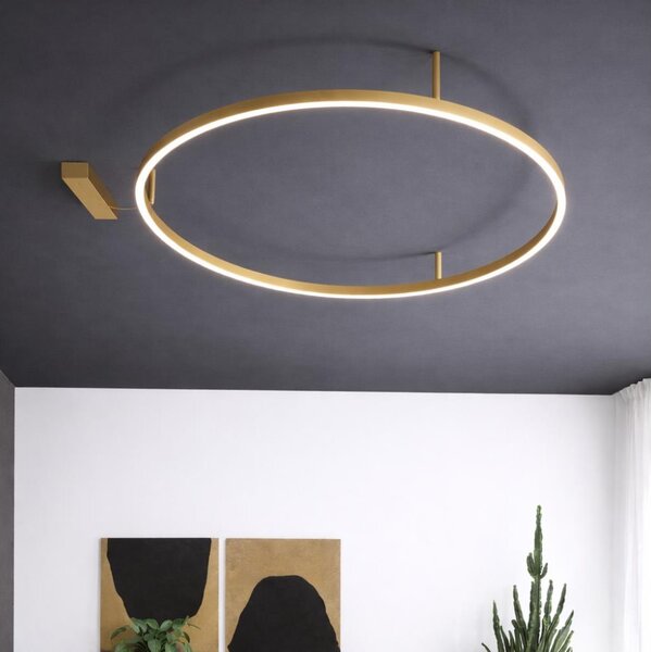 Ideal Lux - Plafonieră LED ORACLE SLIM LED/37W/230V 4000K diam. 70 cm, auriu