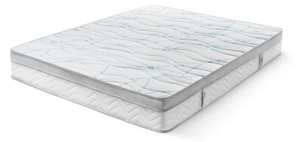 Saltea Ideal Sleep COOLTECH ALOE VERA, Arcuri Bonell, spumă poliuretanică pe multiple straturi, husă CoolTech, superortopedică, Grosime 24 cm, 90x200