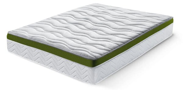 Saltea Ideal Sleep ALOE VERA AIRFLOW MEMORY, Arcuri Bonell, spumă poliuretanică elastică, spumă cu memorie, husă cu aerisire optimă, superortopedică, Grosime 30 cm, 80x200