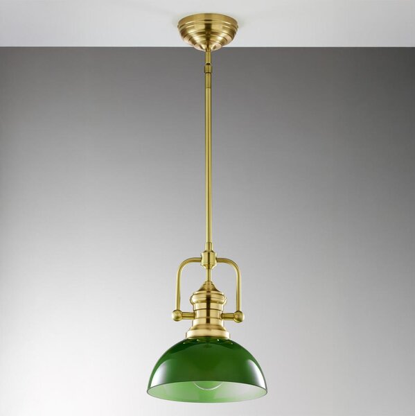 Pendul pe tijă PLATINO Jupiter 2073 1xE27/15W/230V verde/auriu