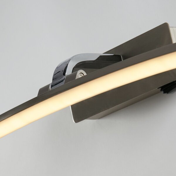 Searchlight Santorini LED, lățime 50 cm, cromat, înclinabil, înclinabil, Gri, Camera de zi / sufragerie, Aluminiu, Modern
