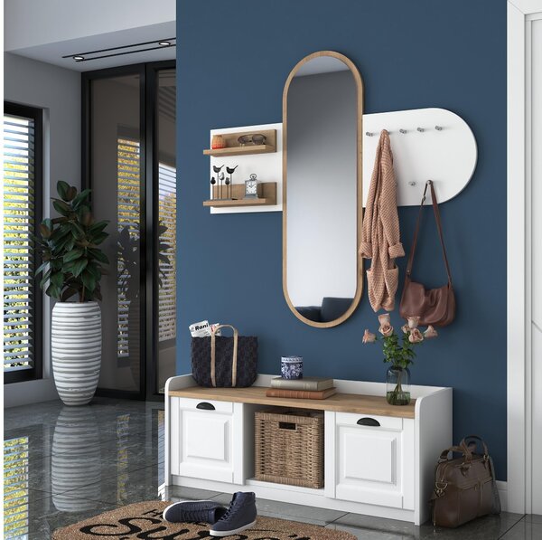 Mobilier hol Vosiku 3 (alb + nuc). 1093953