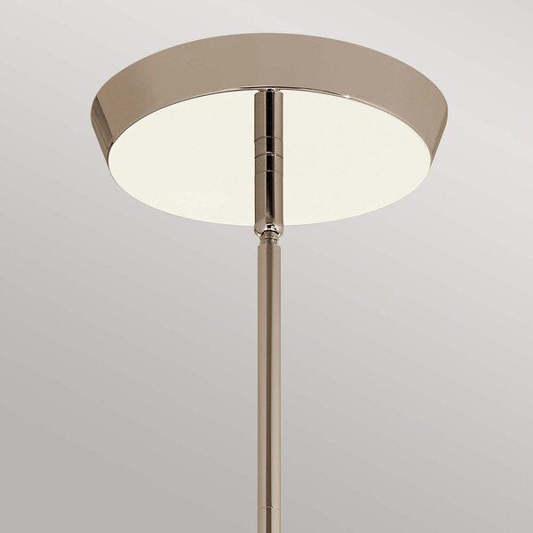 Quintiesse Kayva Suspensie cu LED, IP44, 6 lumini, nichel lustruit, reglabil, Metalic, Baie, Metal