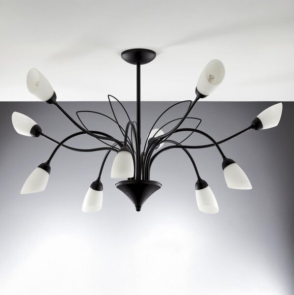 Jupiter 2056 - Candelabru GLORIOSA pe tijă 10xG9/14W/230V, negru
