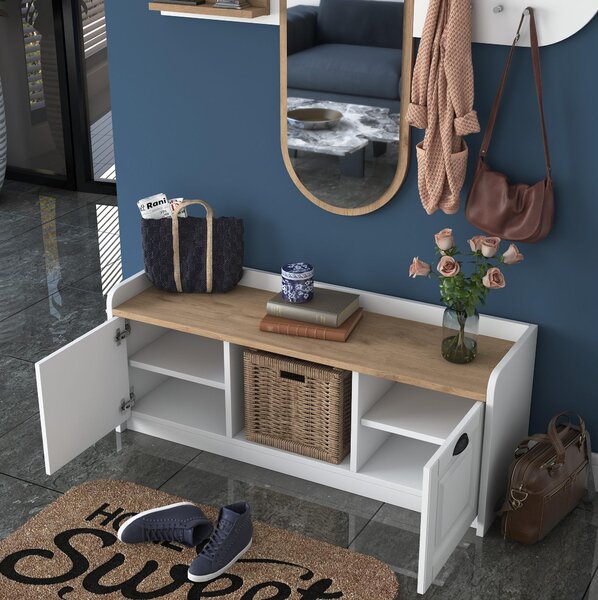 Mobilier hol Vosiku 3 (alb + nuc). 1093953