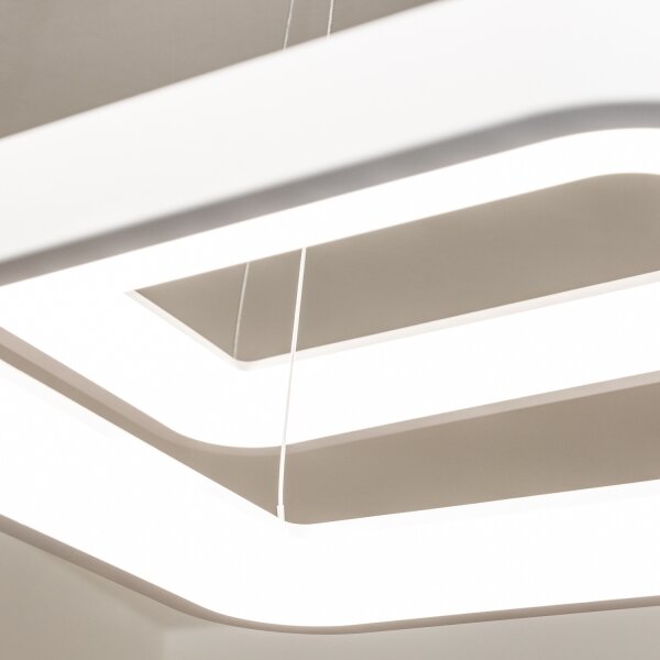 Brilagi - Lustră LED reglabilă pe cablu FALCON SLIM, 78 W, 230 V, 50x50 cm, albă + telecomandă