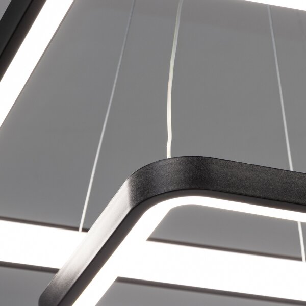 Brilagi - lustru LED dimabil suspendat pe cablu FALCON SLIM LED/78W/230V 50x50 cm negru + telecomandă