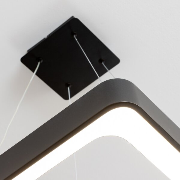 Brilagi - Lustră LED dimabilă suspendată pe cablu FALCON II LED/80W/230V 40x40 cm neagră + telecomandă