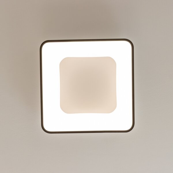 Brilagi - Plafonieră LED dimabilă FALCON II, 80 W, 230 V, 40 x 40 cm, neagră + telecomandă