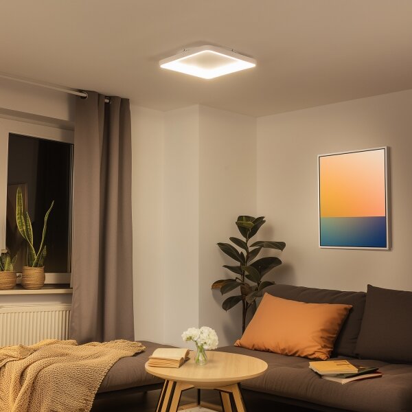 Brilagi - Plafonieră LED dimabilă FALCON SLIM 50W/230V 50x50 cm albă + telecomandă