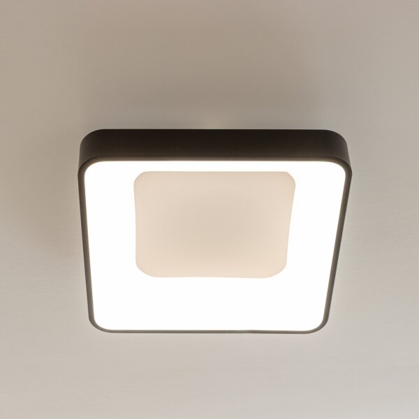 Brilagi - Plafonieră LED dimabilă FALCON II, 80 W, 230 V, 40 x 40 cm, neagră + telecomandă