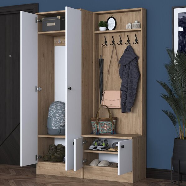 Mobilier hol Bivake 2 (alb + nuc). 1093973