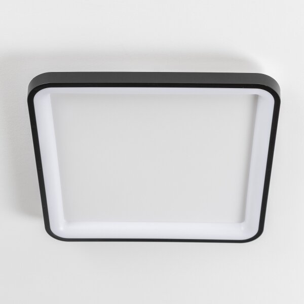 Brilagi - Plafonieră LED dimabilă FALCON SLIM, 50W, 230V, 50x50 cm, neagră + telecomandă