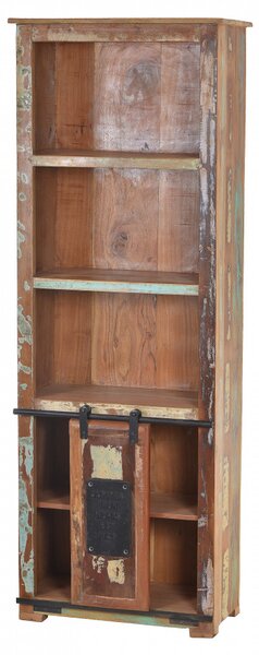 Biblioteca din lemn reciclat Jupiter 66x180 cm