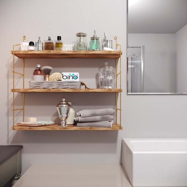 Rafturi perete, Elegant Space, UnicUtil, 60 x 62 x 16 cm, Auriu Maro