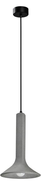 Viokef Lampă suspendată Funnel, beton, gri, reglabil, Gri, Camera de zi / sufragerie, Beton, Modern