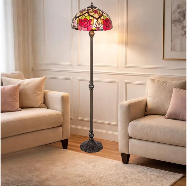 Brilagi - Lampadar Tiffany cu vitralii GARLAN 2xE27/60W/230V