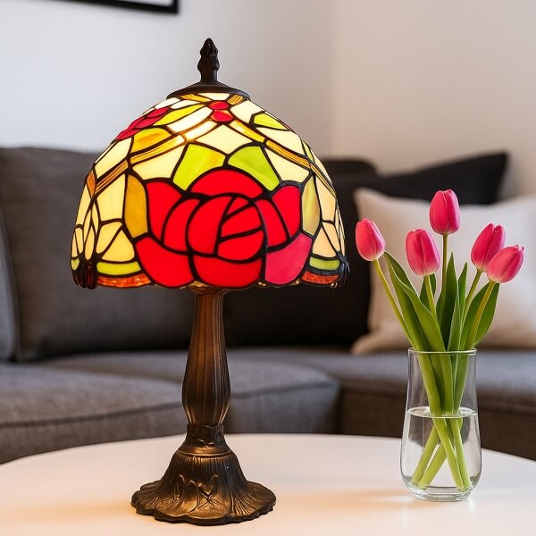 Brilagi - Lampă de masă Tiffany cu vitralii GARLAN 1xE14/40W/230V