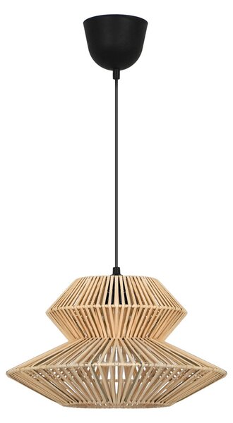 Viokef Lampă suspendată Bali, rattan, reglabil, Lemn, Camera de zi / sufragerie, Lemn