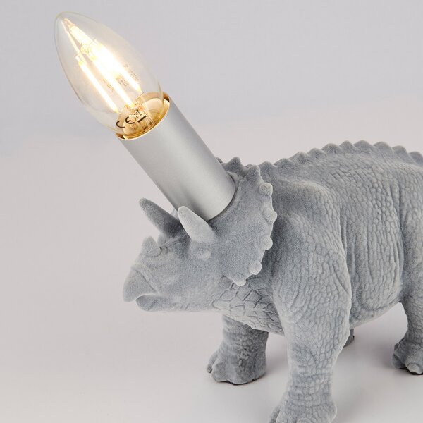 Searchlight Lampă de masă X Triceratops, ceramică, Gri, Camera copiilor, Ceramică