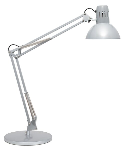 Maul Lampă de birou MAULstudy, argintie, 49 cm, suport, Metalic, Studiu / Birou, Metal