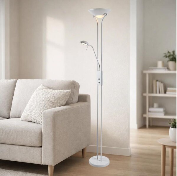 Brilagi - Lampă de podea dimabilă SCARLETT 1xR7s/230W/230V + 1xG9/40W albă