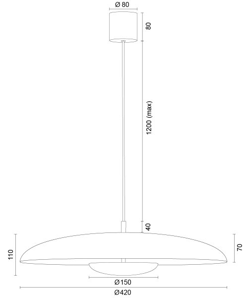 Argon 8870 - Pendul LED suspendat pe cablu BOLTON LED/12,5W/230V 3000K teracotă
