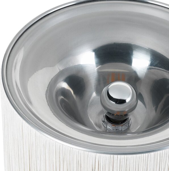 GUBI Lampa de masă Gubi Model 597, aluminiu, crem, înălțime 29 cm, Alb, Camera de zi / sufragerie, Țesătură / Textil, Design