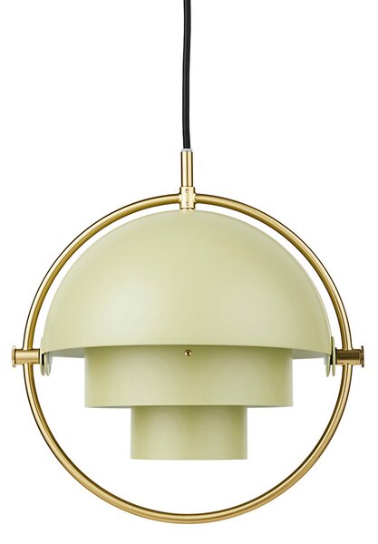 GUBI Multi-Lite, Ø 36 cm, alamă/cremă, reglabil, Bej, Camera de zi / sufragerie, Metal, Design