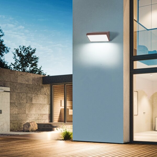 Brilagi - Aplica de exterior TRIANGLE 1xE27/60W/230V maro IP65