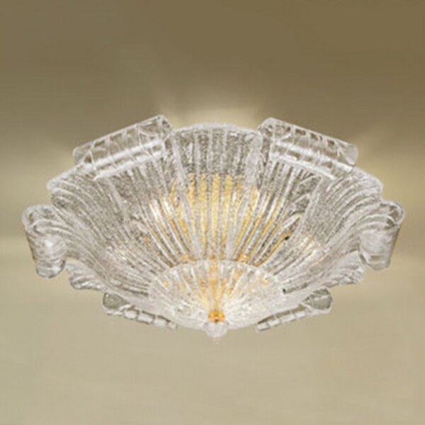 Novaresi Plafonieră Tartaruga, 60 cm, reglabil, Transparent, Camera de zi / sufragerie, Metal