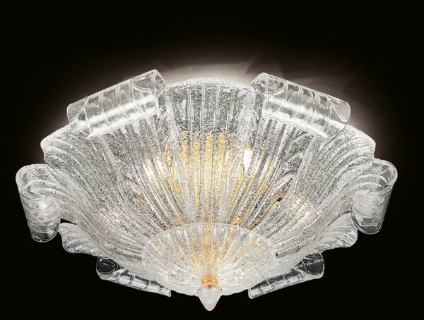 Novaresi Plafonieră Tartaruga, 60 cm, reglabil, Transparent, Camera de zi / sufragerie, Metal