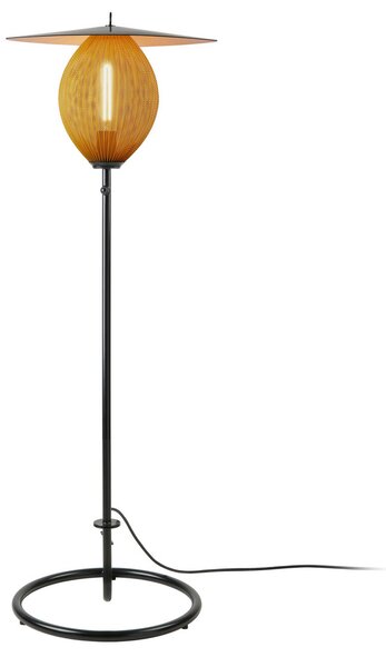 GUBI Lampa de exterior Gubi Satellite, IP65, negru/auriu muștar, Negru, Oțel inoxidabil, Design