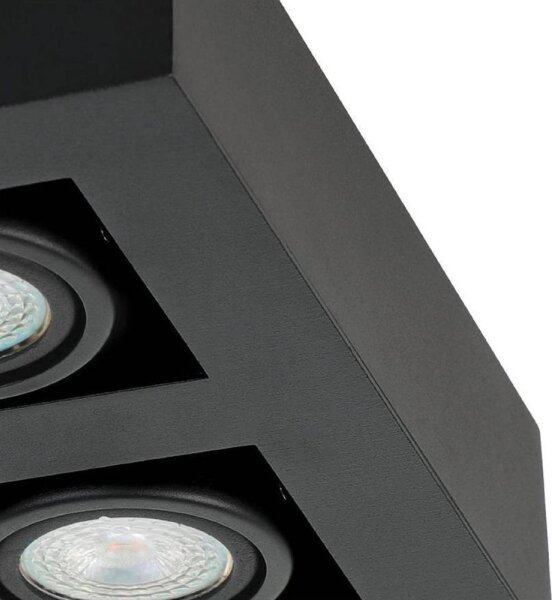 Eglo 31065 - Spot LED MENDOZA 4xLED/4,7W/230V 3000K negru