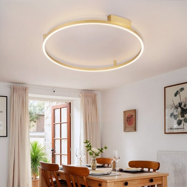 Brilagi - Corp de iluminat LED dimabil PORTOFINO LED/60W/230V diam. 80 cm auriu + telecomandă
