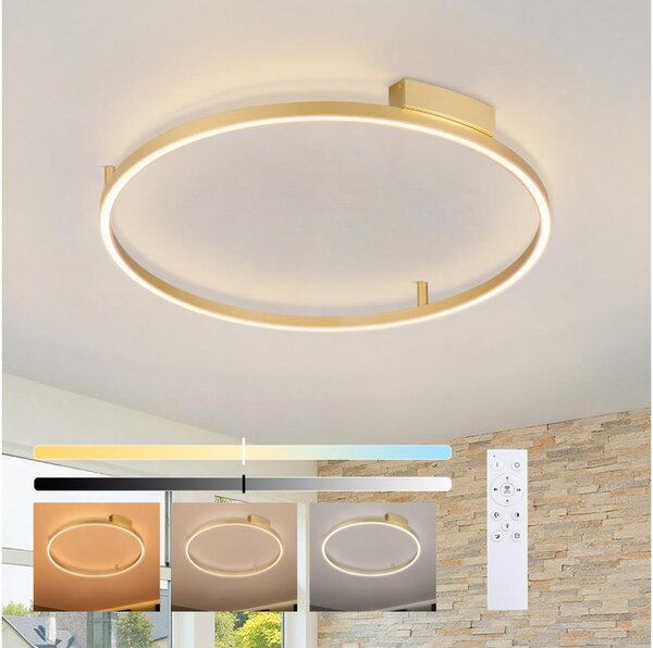 Brilagi - Corp de iluminat LED dimabil PORTOFINO LED/60W/230V diam. 80 cm auriu + telecomandă