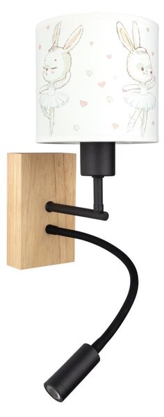 Brilagi - Lampă LED Flex. BOBO WOOD 1xE27/25W/230V + LED/3W stejar/negru/alb/albastru regal