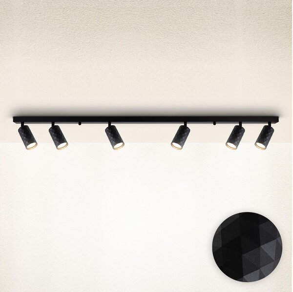 Brilagi - Plafonieră cu spoturi SELE DIAMANT 6xGU10/30W/230V negru