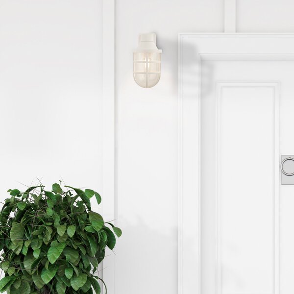 Searchlight Aplică de exterior X Seaside, alb, IP44, reglabil, Alb, Plastic, Modern