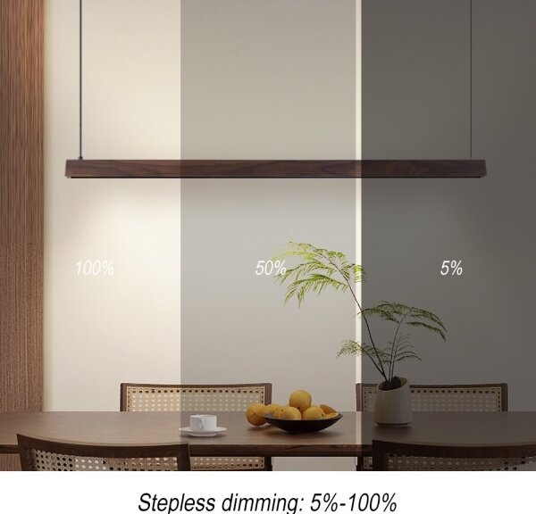 Immax NEO 07300L-LED Lustră dimabilă suspendată pe cablu MADEIRA 26W/230V Wi-Fi Tuya 122 cm nuc
