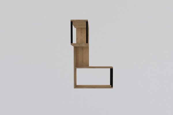 Rafturi perete, Premium Frame, UnicUtil, 84 x 52 x 20 cm, Stejar